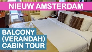 Nieuw Amsterdam BalconyVerandah Cabin Tour Holland America [upl. by Thielen591]