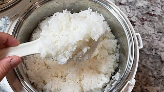 RICE COOKER Method  How I Make Steamed Rice [upl. by Nybor]