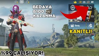 PUBG MOBILE UC Hilesi Kanıtlı Bedava 8100 UC [upl. by Ahsienet]