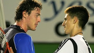 Marat Safin vs Novak Djokovic 2005 Australian Open R1 Highlights [upl. by Anibor]