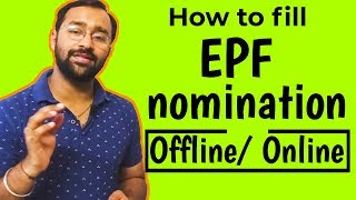 🔴How to fill EPF nomination form onlineoffline and update PF nominee [upl. by Cruce]