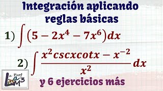 Integrales aplicando las reglas básicas  La Prof Lina M3 [upl. by Socin]