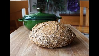 NoKnead Harvest Grains Honey Whole Wheat Bread updated… super easy [upl. by Demott]