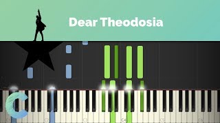 Hamilton  Dear Theodosia Piano Tutorial [upl. by Aelrac]