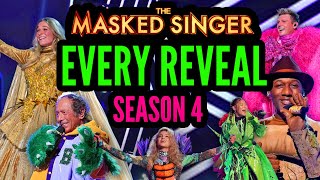 Every Masked Singer Reveal This Season 4  MaskedSingerFOX [upl. by Suoirrad904]