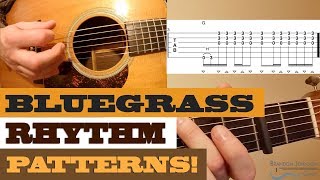 quotBluegrass Rhythm Patterningquot  BLUEGRASS Rhythm Guitar Lesson with TAB [upl. by Starlene773]