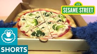 Sesame Street Cookie Monster Unboxes a Pizza [upl. by Ion]