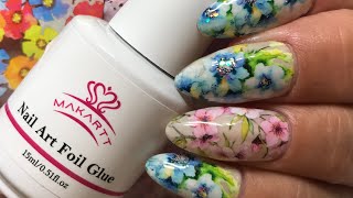 How to Apply Nail Art Foil The EASY WAY W Makartts Foil Gel amp Foils [upl. by Eyot]