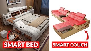 Incredible Smart Bed and Smart Couch Future Furniture [upl. by Aryaz]