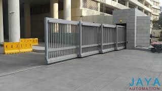 LODHA WORLD TOWER  13 M  4 LEAF MOTORISED TELESCOPIC SLIDING GATE [upl. by Aramo]