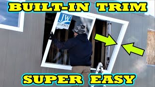 How to install JELDWEN V 2500 Flush Fin Windows with BUILTIN trim using T111 siding EASY DIY [upl. by Kristoffer583]