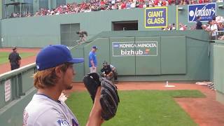 Yu Darvish Bullpen Fenway Park August 6 2012 WWWBULLPENVIDEOSCOM [upl. by Lednahc766]