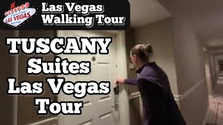 HD Las Vegas Walking Tour  TUSCANY SUITES [upl. by Ahsuoj]