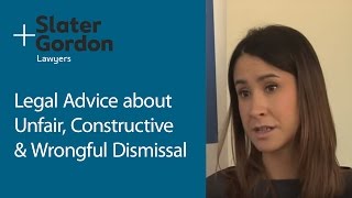 Legal Advice on Unfair Constructive and Wrongful Dismissal [upl. by Ailuig895]