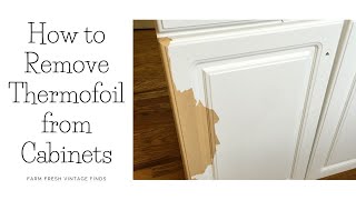 How to Remove Thermofoil From Cabinets [upl. by Buddie313]