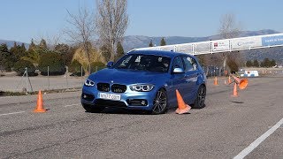 BMW 116d 2017  Maniobra de esquiva moose test y eslalon  km77com [upl. by Phyllis]