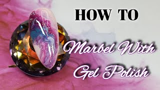 How To Gel Marble  Marble using Gel Polish  Easy Nail Art 2021 [upl. by Lang222]