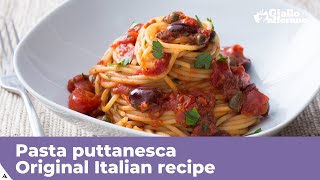 PASTA PUTTANESCA  Original Italian recipe [upl. by Boykins944]