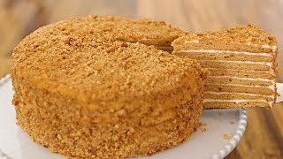 Medovik  Russian Honey Cake Recipe [upl. by Damales]