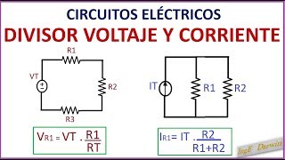 DIVISORES DE VOLTAJE Y CORRIENTE  EJERCICIOS [upl. by Orest]