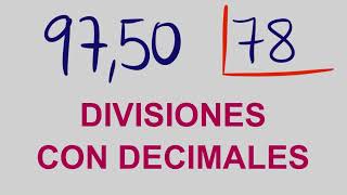 DIVISIONES DECIMALES  EJERCICIOS RESUELTOS [upl. by Idmann]