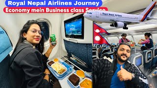 Flying Luxurious Royal Nepal Airlines A330 to Kathmandu  ₹3500 mein business Class Service [upl. by Refinej]