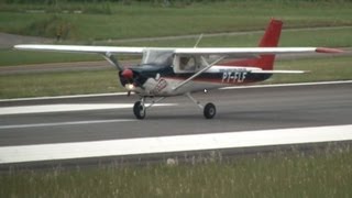 Cessna 152  Pouso no aeroporto do Bacacheri FullHD  SBBI [upl. by Tomi421]