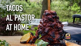 Homemade Beef Tacos Al Pastor Recipe  Grill Setup [upl. by Llerrac]