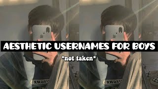 AESTHETIC USERNAMES FOR BOYS 🎇 [upl. by Nirak]