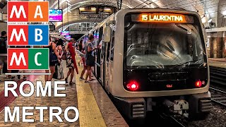 🇮🇹 Rome Metro  All the Lines A  B  C  Metro di Roma  Tutte le Linee 4K 2020 [upl. by Alur]