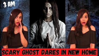 Scary Ghost DARES in our NEW HOME 😱 SPOOKY [upl. by Adnilam]