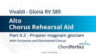 Vivaldis Gloria Part 42  Propter magnam gloriam  Alto Chorus Rehearsal Aid [upl. by Tserof]