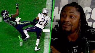 Marshawn Lynch talks Super Bowl 49 Pass [upl. by Raynell152]