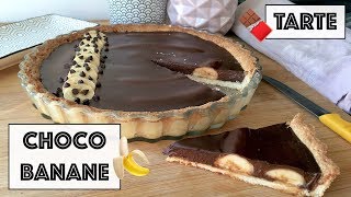 Recette  TARTE CHOCOLAT BANANE [upl. by Lyrred]