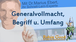 Generalvollmacht Begriff u Umfang [upl. by Annoved]