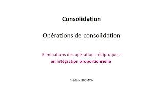 Opérations réciproques en consolidation [upl. by Anoval855]