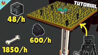 SIMPLE Wither Skeleton Farm Minecraft AFK  Minecraft Tutorial [upl. by Illyes773]