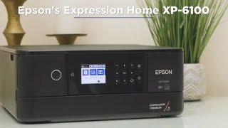 Epson Expression Home XP6100 AllinOne Printer  Take a Tour [upl. by Alegna]