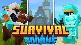 BEST Survival Addons for MCPE 120 [upl. by Dovev]