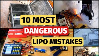 10 Dangerous Lipo Battery Mistakes  Fire and explosion causes [upl. by Outhe]