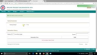 How to Add  update Nominee details to PF  UAN account Online [upl. by Lydnek854]