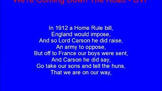 We’re Coming Down The Road UVF With Lyrics  Rangers Song [upl. by Attikin]