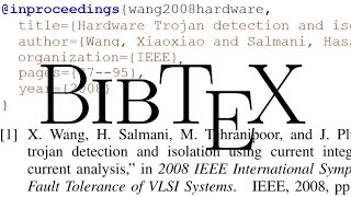 How to Generate References with LaTeX BibTeX [upl. by Siaht]