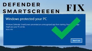 How to Disable SmartScreen Windows 10  SmartScreen prevented an unrecognized app from starting2019 [upl. by Aredna]