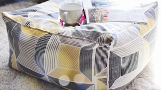 How To Quickly Sew A Floor Pouf Ottoman [upl. by Ryon]