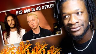 Eminem  Rap God  Performed In 40 Styles  Ten Second Songs REACTION [upl. by Esilegna]