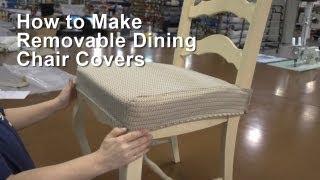 How to Make Removable Dining Chair Covers [upl. by Learsiy754]