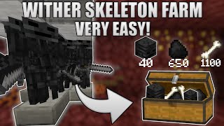 Extremely Easy WITHER SKELETON Farm Early Game Without Wither Roses MINECRAFT 116 tutorial [upl. by Ikilisav859]