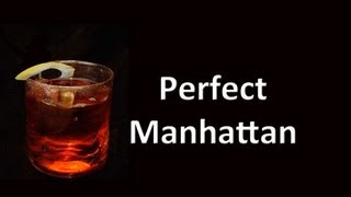 Perfect Manhattan Cocktail Drink Recipe [upl. by Nesila]