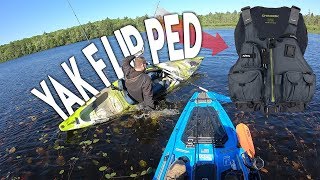 Fisherman Flips Kayak In COLD Water  How Much Do We Rescue  Bonafide SS127 Stability [upl. by Notsob433]